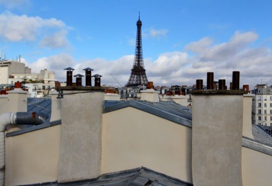 2 bedrooms with a terrace and view on the Eiffel Tower