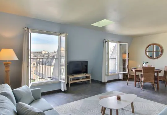 Furnished apartment Spacioux and sunny 1 bedroom apartment with AC and balconies